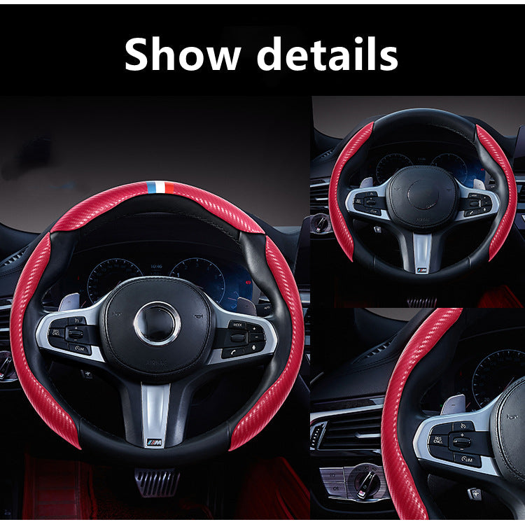 Universal Non-Slip Carbon Fiber Car Wheel Cover - Image 1