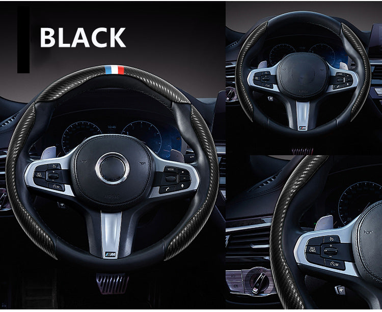 Universal Non-Slip Carbon Fiber Car Wheel Cover - Image 2