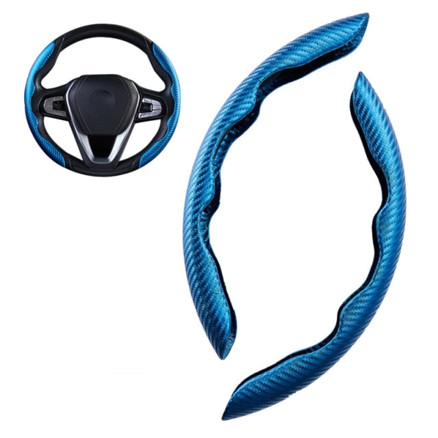 Universal Non-Slip Carbon Fiber Car Wheel Cover - Image 11