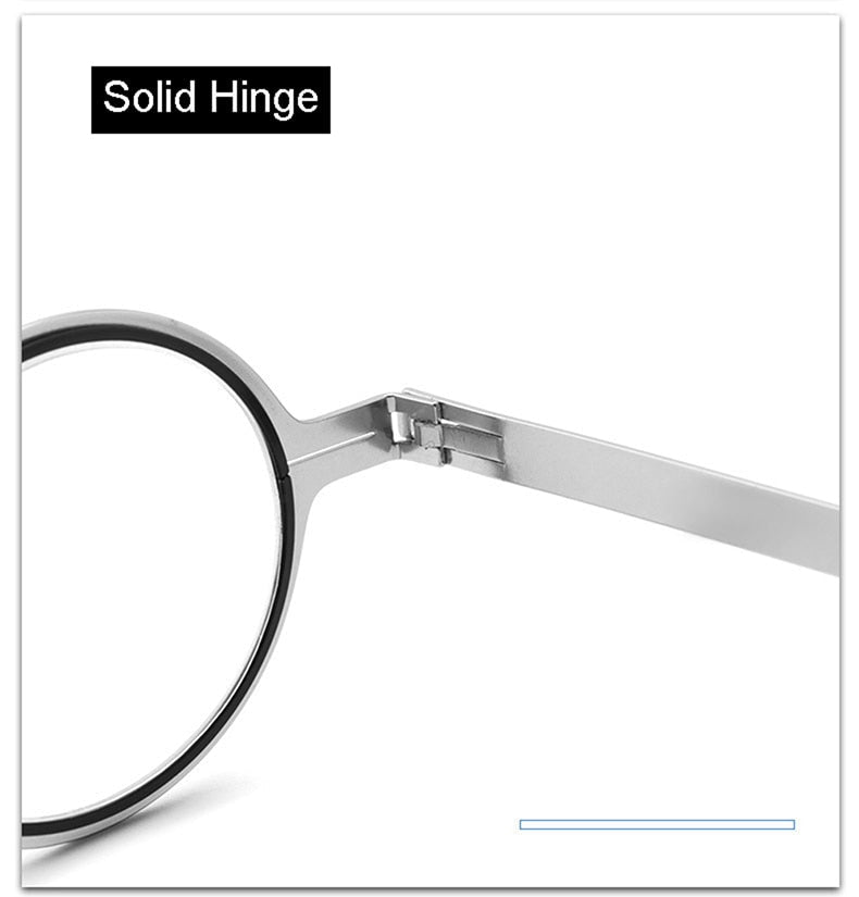 Foldable Blue Light Metal Round Reading Glasses - Image 6