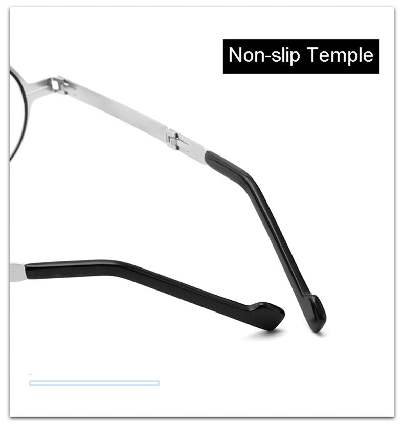 Foldable Blue Light Metal Round Reading Glasses - Image 8