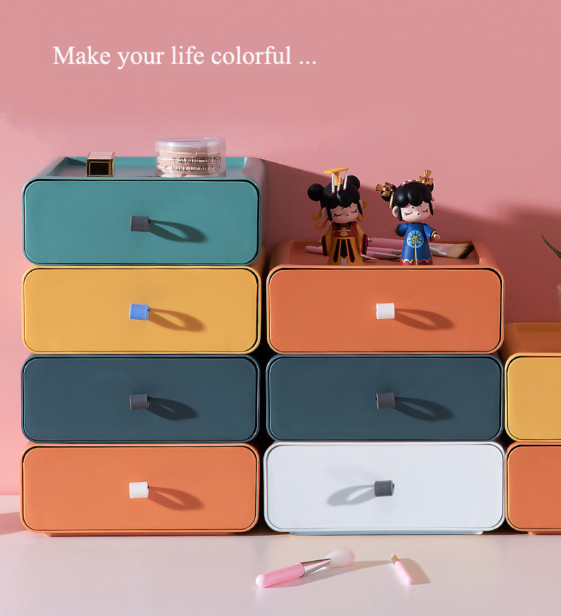 Colorful Stackable Makeup Storage Box - Image 6