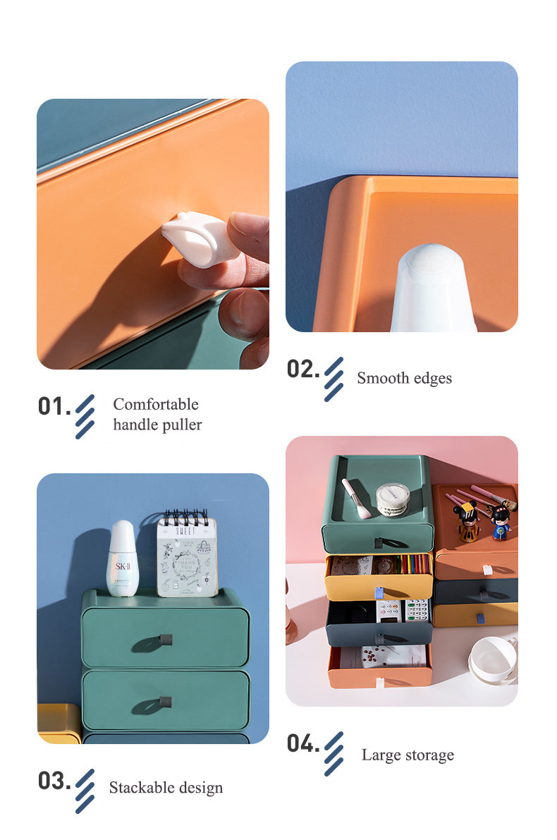 Colorful Stackable Makeup Storage Box - Image 8