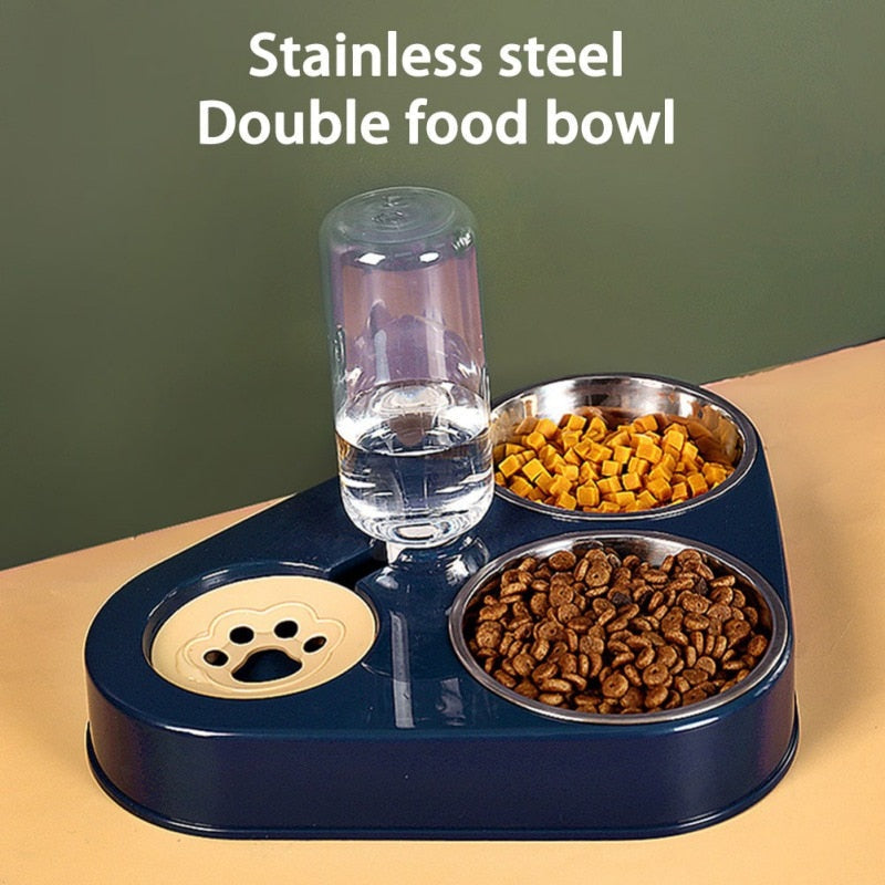 3in1 Stainless Steel Pet Food Bowl - Image 0