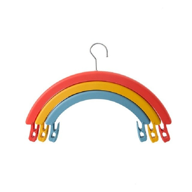 Three-Layer Rotating Cloth Hangers with Clips - Image 2