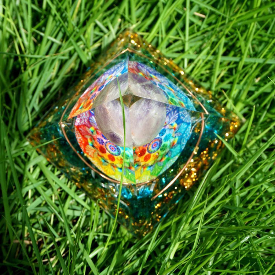 Creative Natural Crystal Universe Energy Pyramid - Image 2
