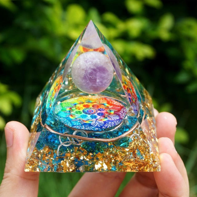Creative Natural Crystal Universe Energy Pyramid - Image 27