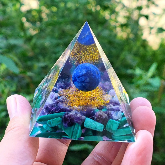 Creative Natural Crystal Universe Energy Pyramid - Image 30
