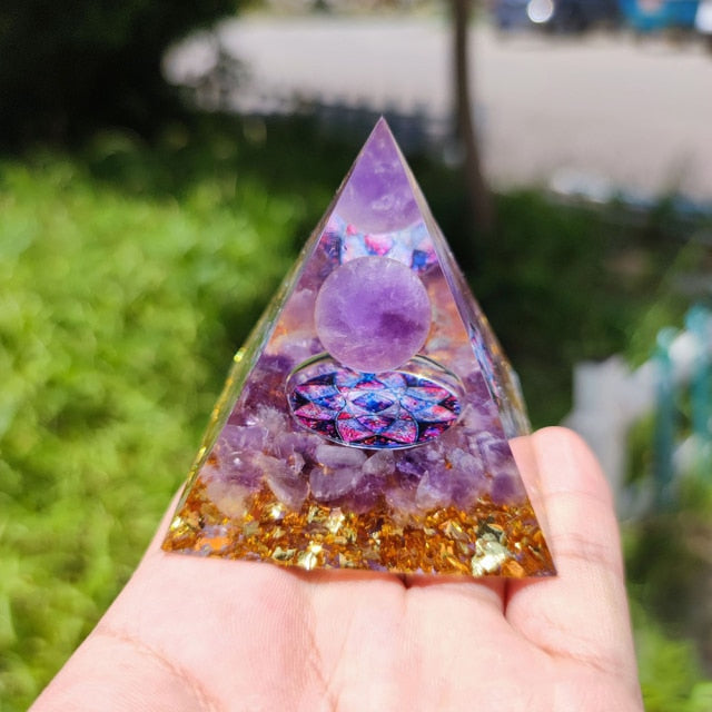 Creative Natural Crystal Universe Energy Pyramid - Image 10