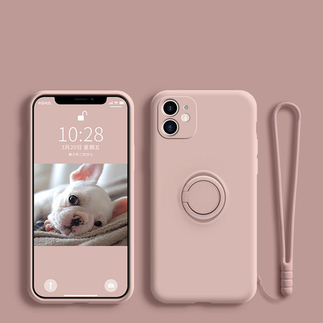 Soft Silicone Hand Strap Ring iPhone Cover - Image 15