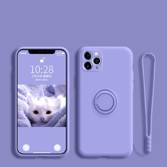Soft Silicone Hand Strap Ring iPhone Cover - Image 12