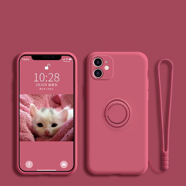 Soft Silicone Hand Strap Ring iPhone Cover - Image 11