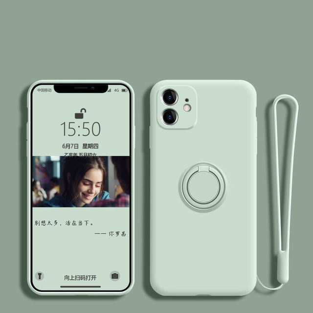 Soft Silicone Hand Strap Ring iPhone Cover - Image 3