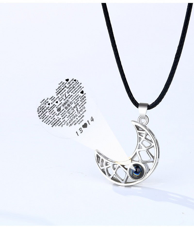 100 Languages I Love You Projection Couple Necklace - Image 5