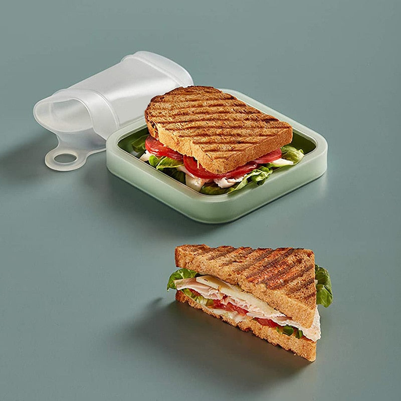 Eco-Friendly Microwavable Reusable Silicone Sandwich Box - Image 0