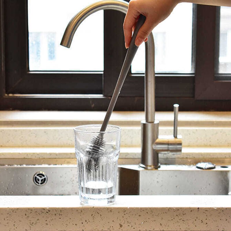 Long Handle Silicone Easy Glass Cleaning Brush - Image 4