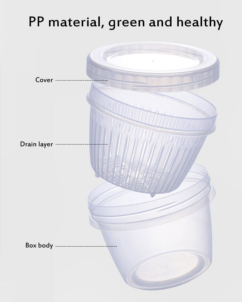 Vegetable Fresh-Keeping Drainer Mini Container - Image 6