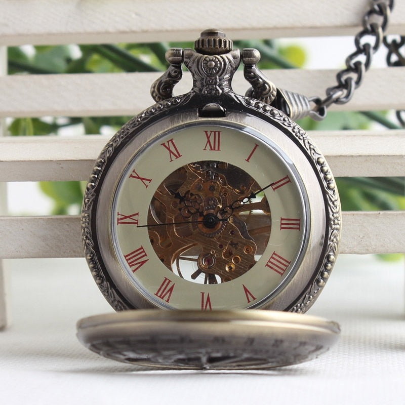Vintage Roman Mechanical Pocket Watch - Image 1