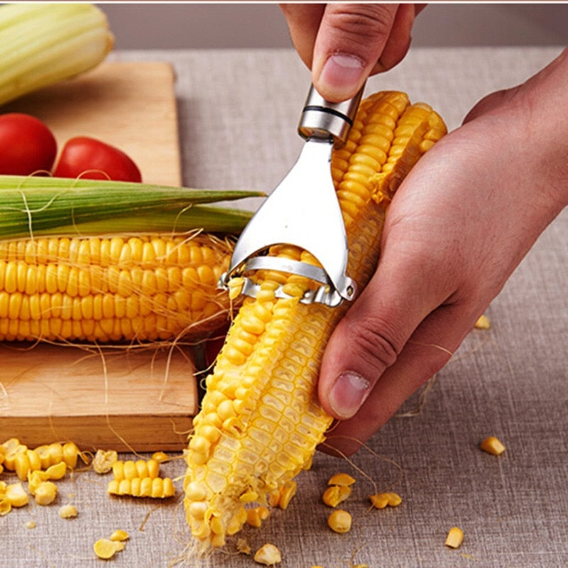 Stainless Steel Corn Peeler Tool - Image 1