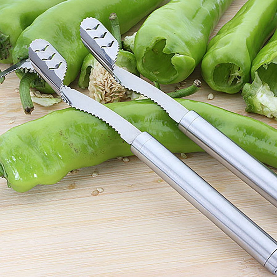 Stainless Steel Chili Pepper Seed Remover - Image 8