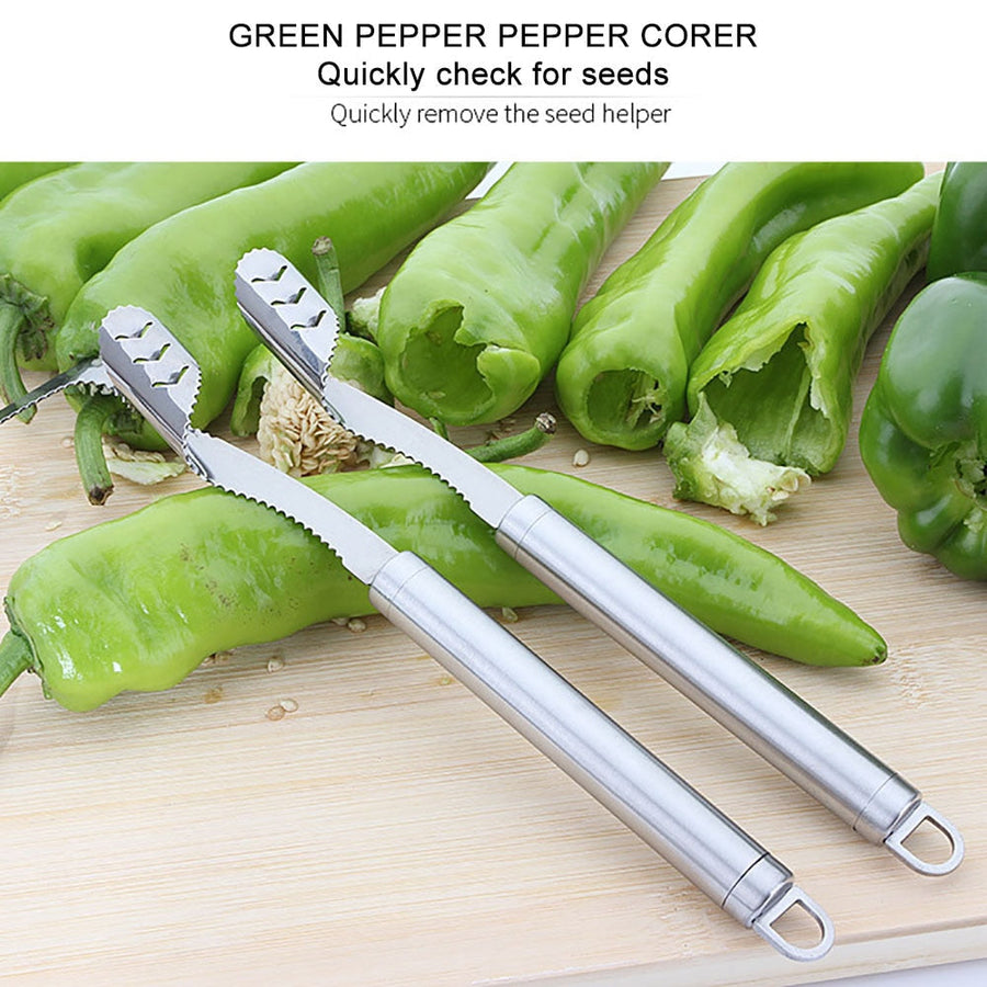 Stainless Steel Chili Pepper Seed Remover - Image 2