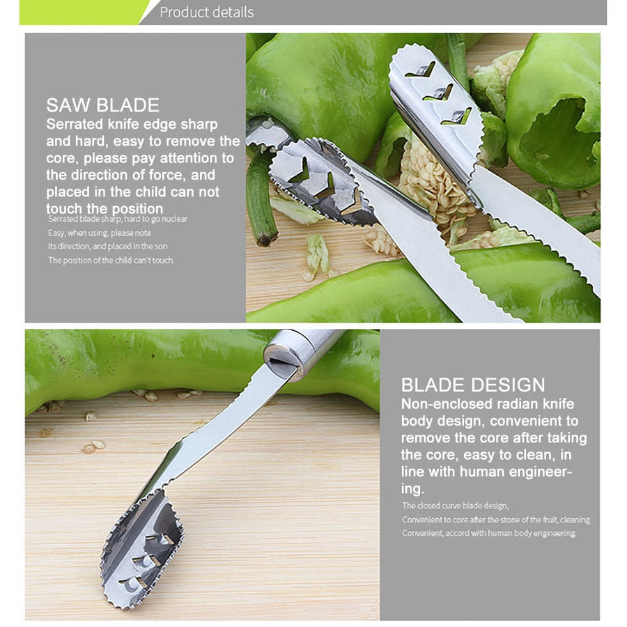 Stainless Steel Chili Pepper Seed Remover - Image 7