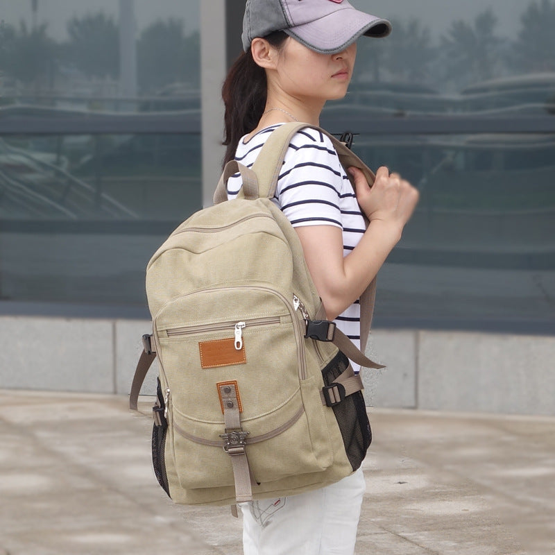 Shoulder Strap Zipper Solid Casual Backpack - Image 16