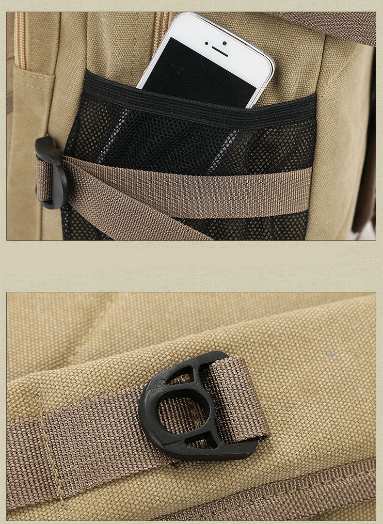 Shoulder Strap Zipper Solid Casual Backpack - Image 3