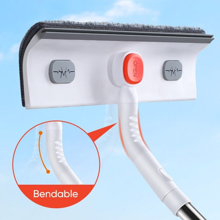 Adjustable Telescopic Long Handle Window Scraper Brush - Image 0