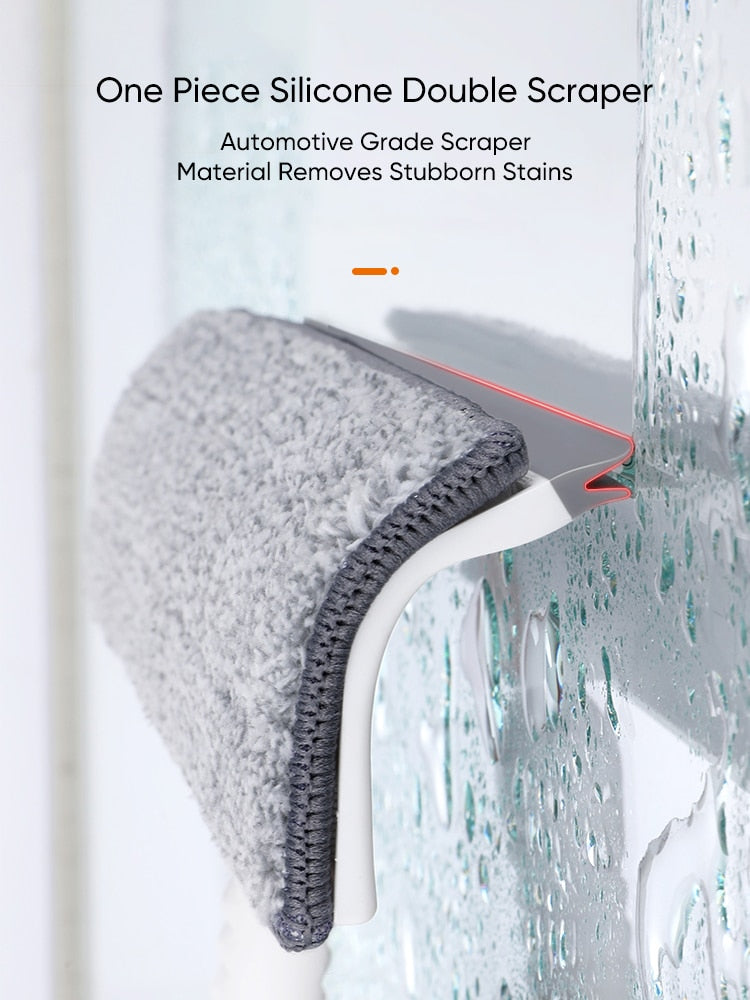 Adjustable Telescopic Long Handle Window Scraper Brush - Image 2