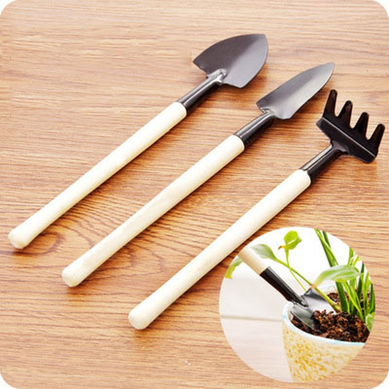Wooden Mini Balcony Gardening Tool Set - Image 0