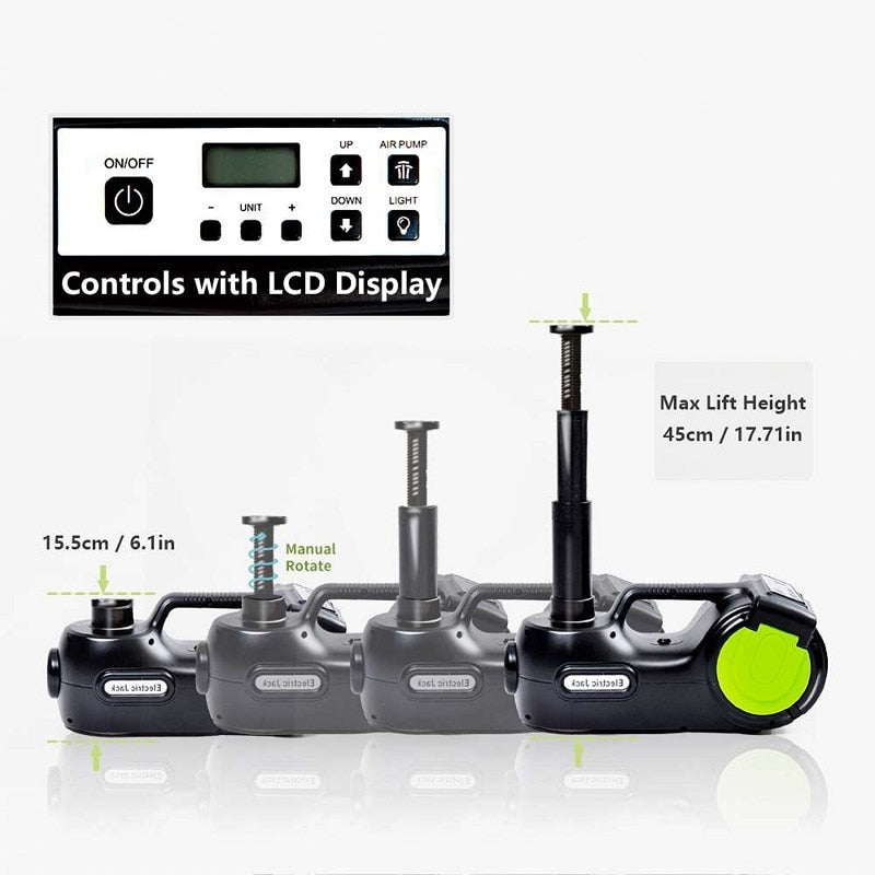 3in1 Car Hydraulic Auto Jack Lift Inflator Pump - Image 3