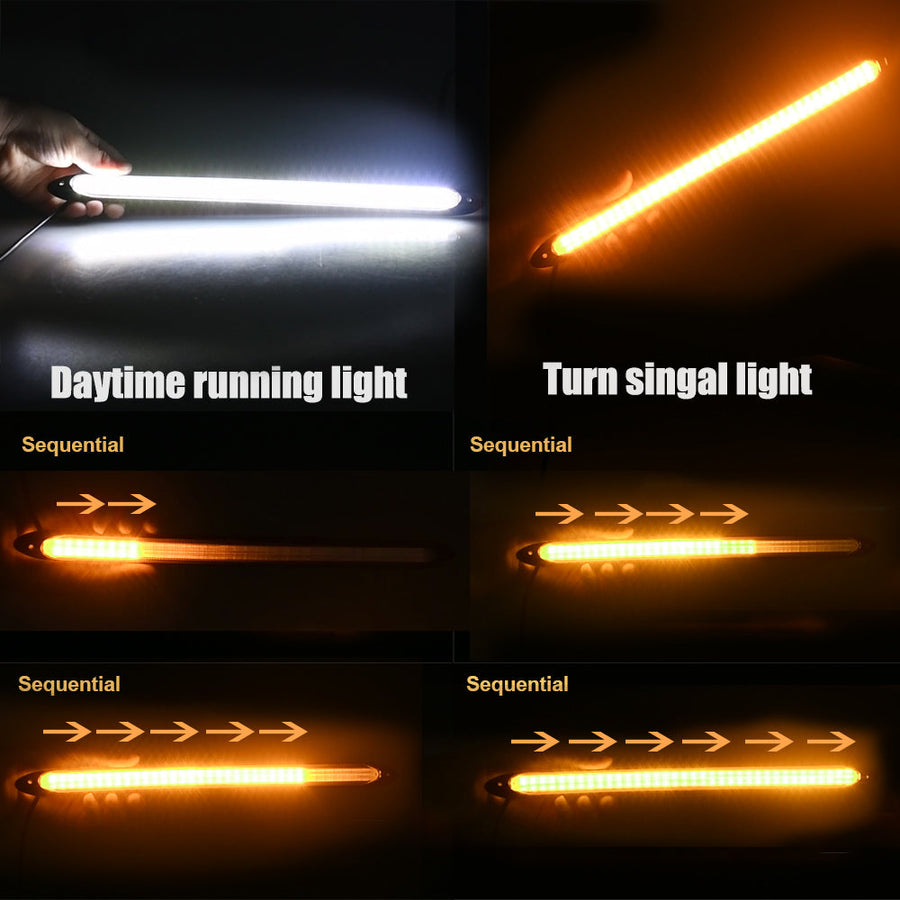 2Pcs Waterproof Car Turn Signal LED Light Strip - Image 2