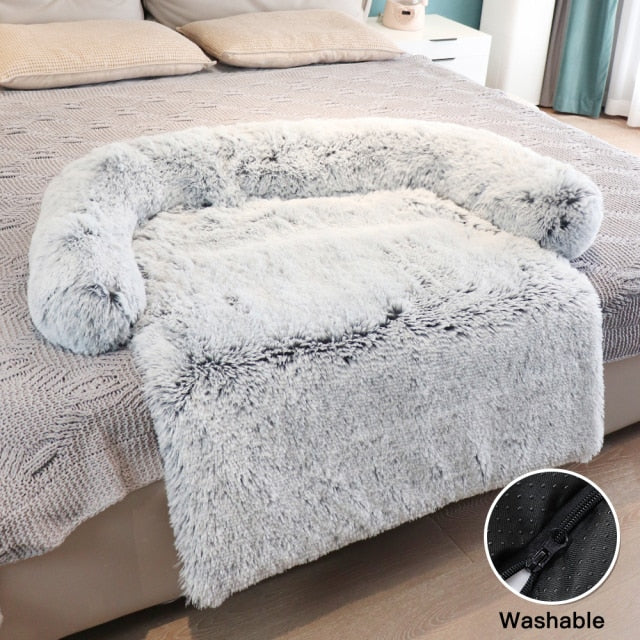 Large Pet Plush Sofa Cover Bed - Image 1