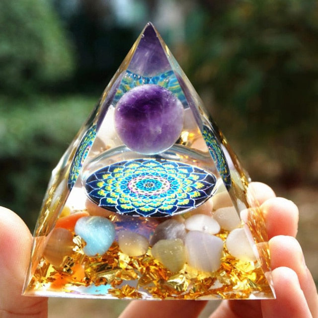 Creative Natural Crystal Universe Energy Pyramid - Image 15