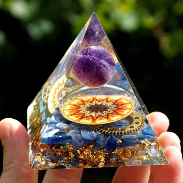 Creative Natural Crystal Universe Energy Pyramid - Image 1