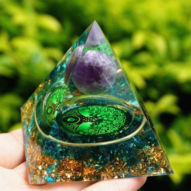 Creative Natural Crystal Universe Energy Pyramid - Image 8