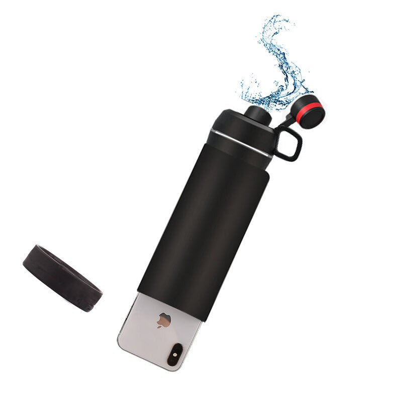 Hidden Pocket Water Bottle Thermos - Image 0