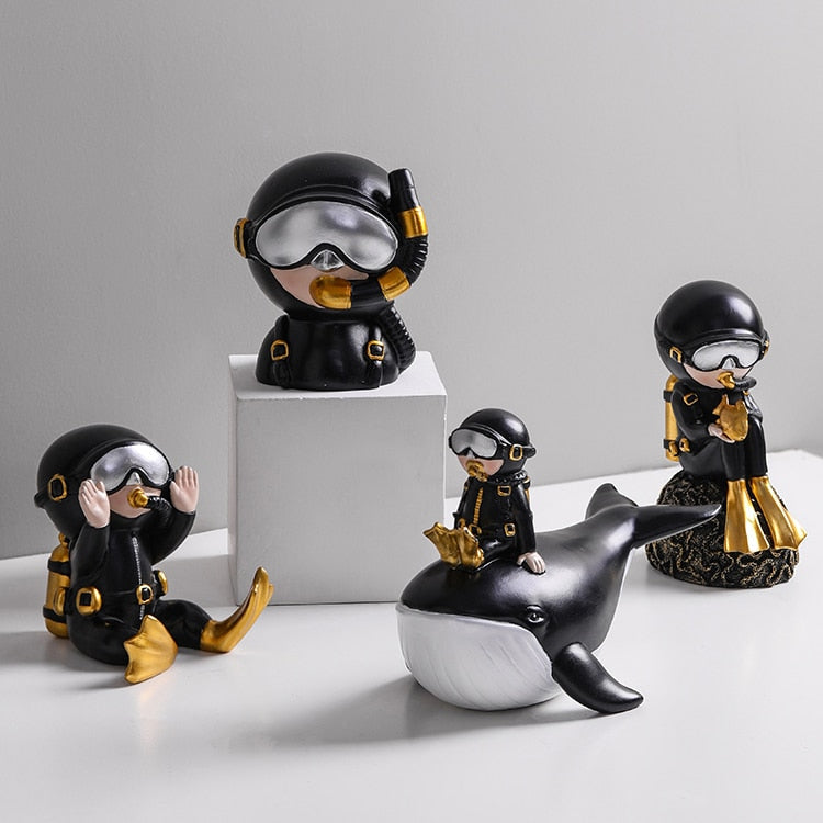 Handmade Creative Cute Diver Figurines - Image 3