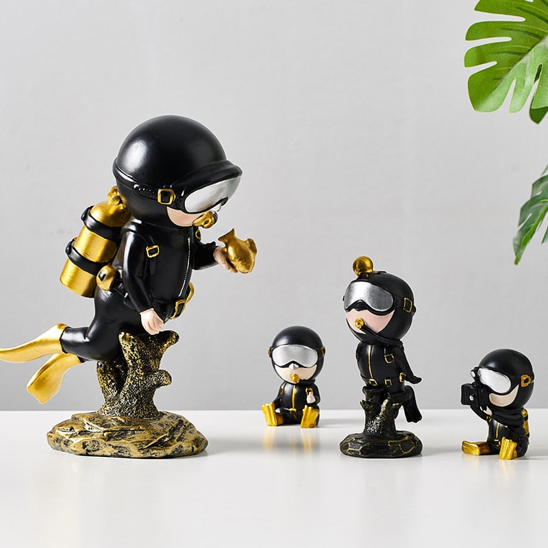 Handmade Creative Cute Diver Figurines - Image 5