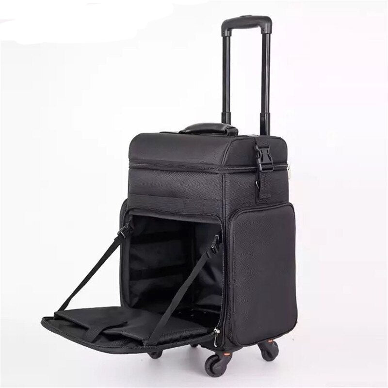 Multifunctional Cosmetic Makeup Trolley Suitcase - Image 3