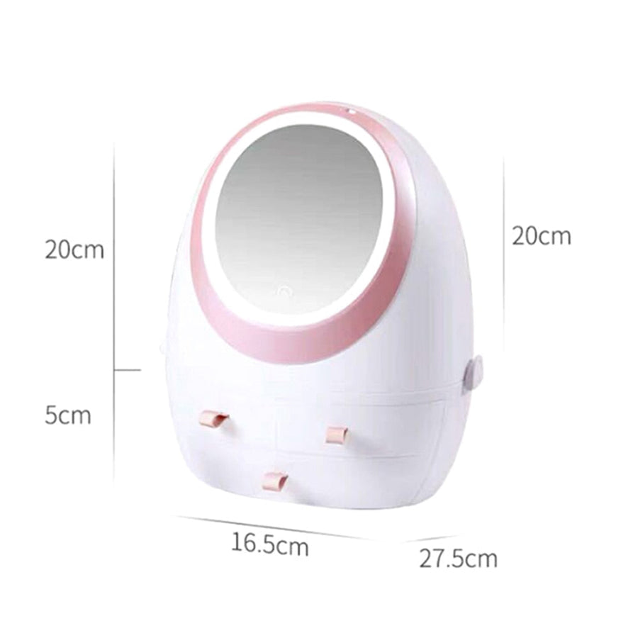 LED Light Mirror Cosmetic Makeup Storage Box - Image 8