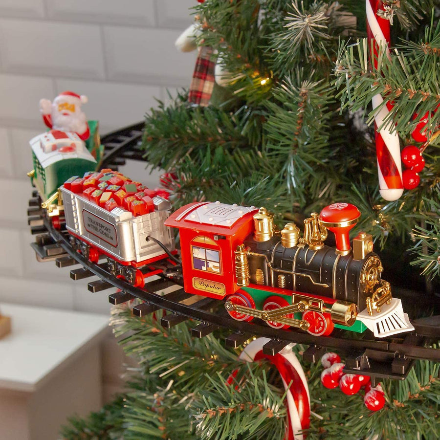 Christmas Tree Toy Train Set - Image 1