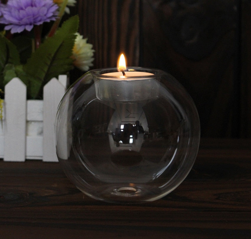 European Elegant Crystal Glass Candle Holder - Image 2