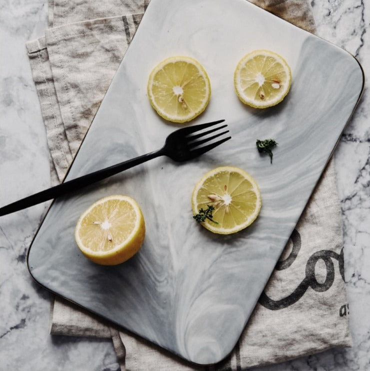 Elegant White Marble Ceramic Cutting Board - Image 6