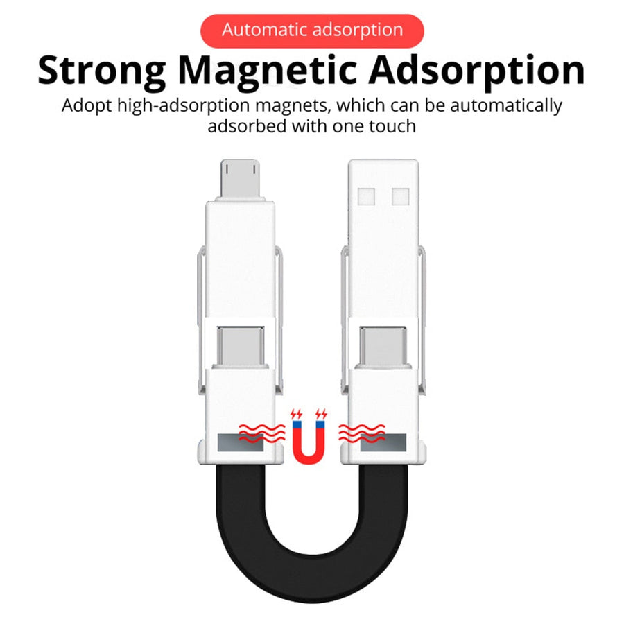 4in1 Magnetic Keychain USB Charging Cable - Image 7