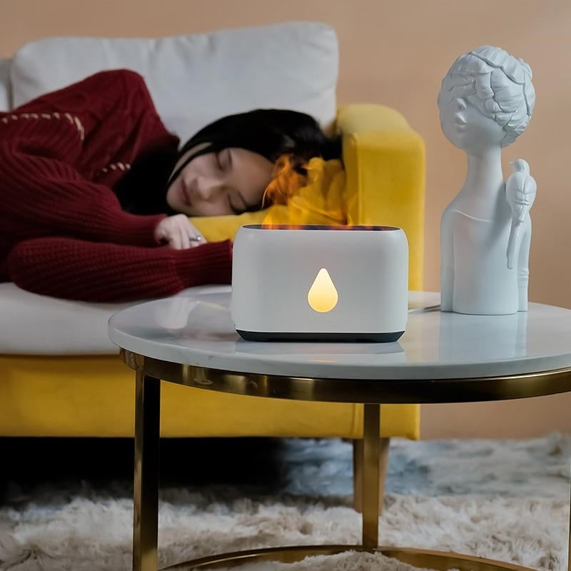 Remote Control USB Flame Aromatherapy Humidifier - Image 3