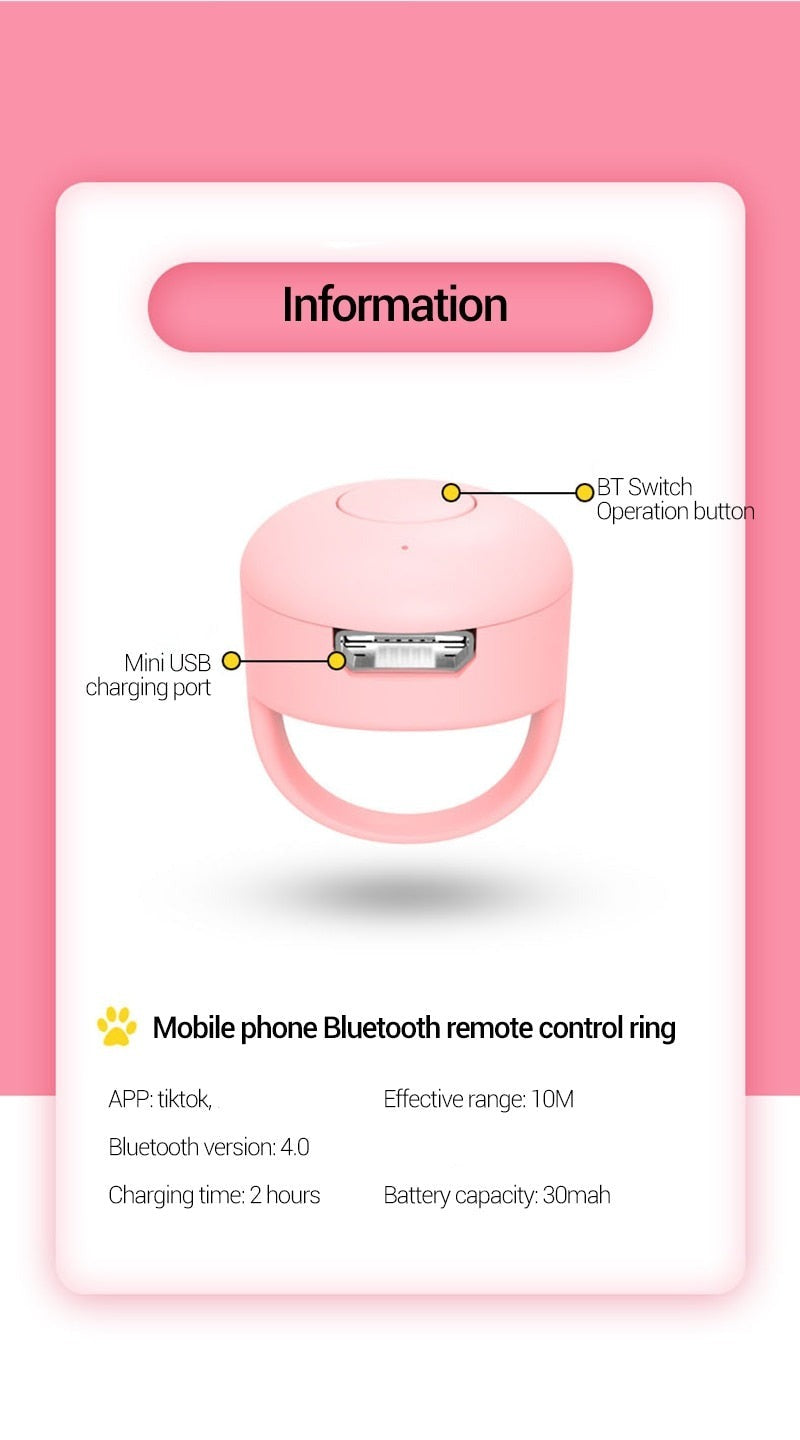 Bluetooth Mini Phone Remote Controller Smart Ring - Image 6