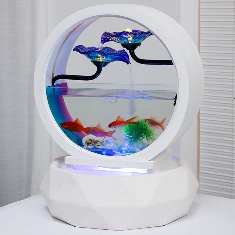 Indoor Mini Creative LED Aquarium Humidifier - Image 1