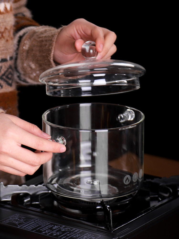 Transparent Glass Heat-Resistant Soup Pot - Image 7